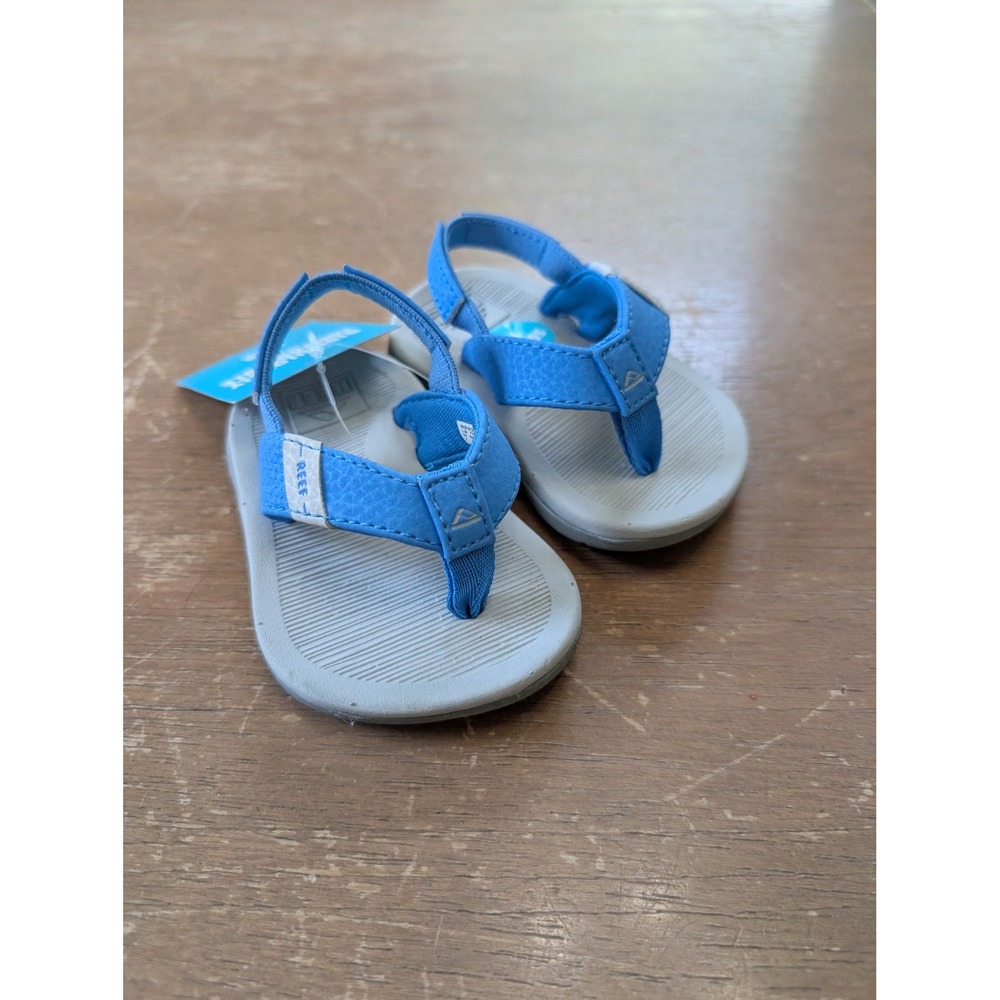 Reef Little Santa Ana Kids Light Blue Grey Sandals Size 3 US Toddler NWTs beach